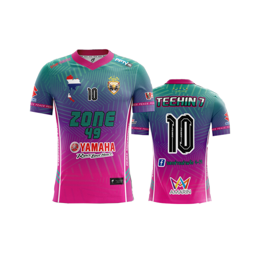 เสื้อพิมพ์ลาย คอวี
